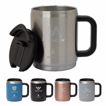 Manna™ 14 oz. Boulder Stainless Steel Camping Mug w/ Handle