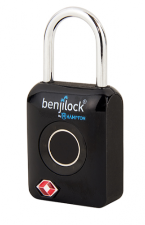 TSA TRAVEL FINGERPRINT PADLOCK, MATTTE BLACK