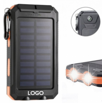 Waterproof Solar Charger with Carabiner and Compass