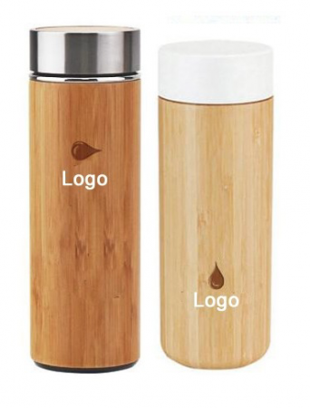 Double wall Stainless steel Bamboo Bottle