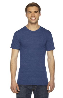 American Apparel Unisex Triblend USA Made Short-Sleeve Track T-Shirt