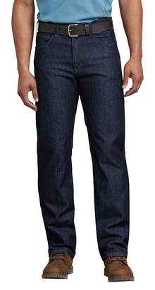 Dickies Men's FLEX Relaxed Fit Straight Leg 5-Pocket Carpenter Tough Max™ Denim Jean Pant