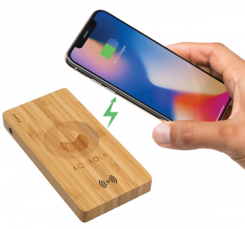 Plank 5000 mAh Bamboo Wireless Power Bank