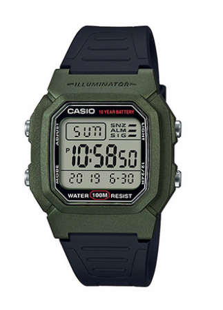Mens Large Sports Digital Watch, Black/Green