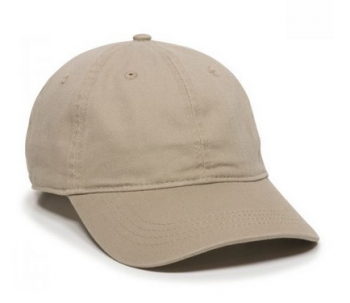 6 Panel Unstructured Cap with Tuck Strap Closure