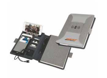 Soft PU Wireless Phone Charging Travel Portfolio Organizer with Magnetic Closure