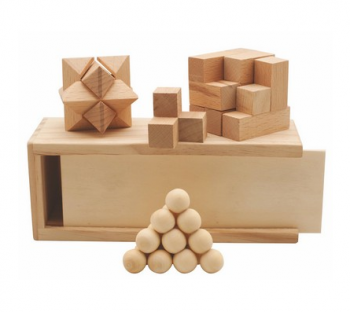 3 in 1 Wooden Puzzle Box Set
