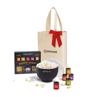Movie Night Gourmet Popcorn Gift Set Black
