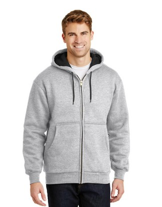 Cornerstone® Men's Heavyweight Full-Zip Hooded Sweatshirt w/Thermal Lining