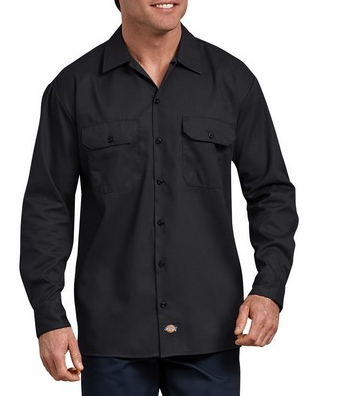Dickies® Men's FLEX Relaxed Fit Long Sleeve Twill Work Shirt