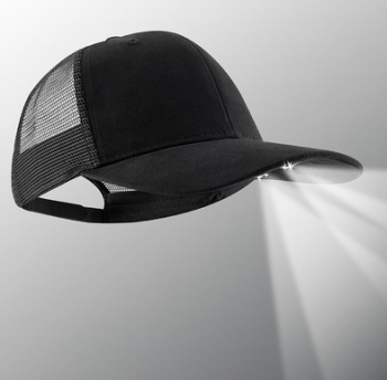 POWERCAP 2575 Cap w/ 4 LEDs (Black structured with mesh back)