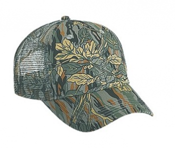 OTTO Camouflage Cotton Blend Twill 6 Panel Low Profile Mesh Back Trucker Hat