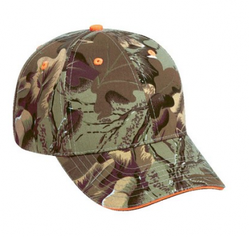 OTTO Camouflage Cotton Blend Twill Sandwich Visor 6 Panel Low Profile Baseball Cap