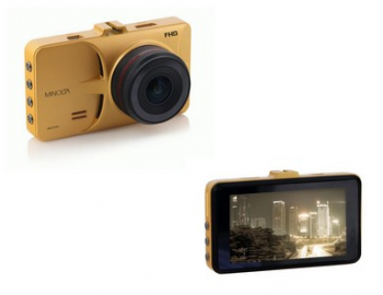 Minolta® Full HD 1080P Car Camcorder (Gold)