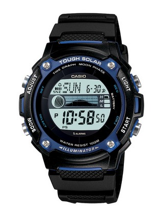 Casio Solar Powered Watch w/Black Resin Band