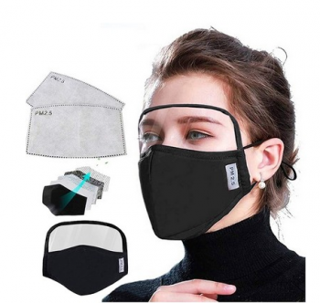 Cotton Face Mask with Eyes Shield
