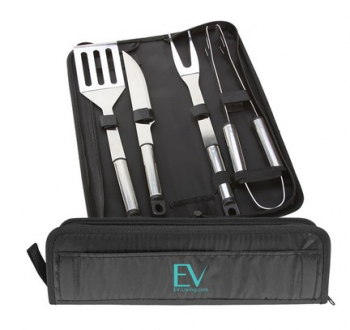 5 Piece Stainless Steel BBQ Tool Set