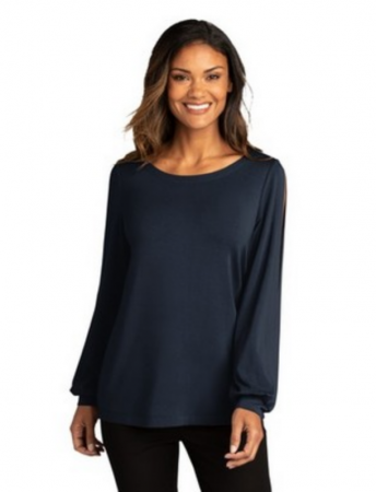 Port Authority® Ladies Luxe Knit Jewel Neck Top