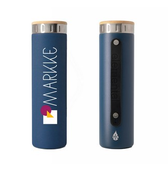 20 Oz. Iconic Vacuum Insulated Stainless Steel Water Bottle With Strainer or Sport Lids| 100% Sealed