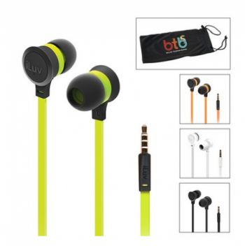 iLuv® Color Pop Tangle-Resistant Earbuds
