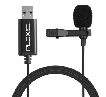 Metal USB Lapel Microphone Clips On Perfect For Video Conference