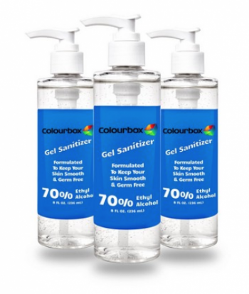 8 oz Custom Label GEL Hand Sanitizer Bottle 70% Alcohol USA Made