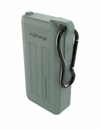 Adventure H2O Plus Waterproof Rechargeable Power Bank, Green