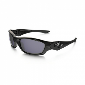Oakley® Polarized Straight Jacket Sunglasses - Black Frame