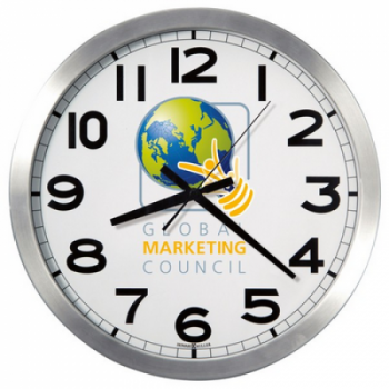 Howard Miller Spokane Brushed Aluminum Wall Clock