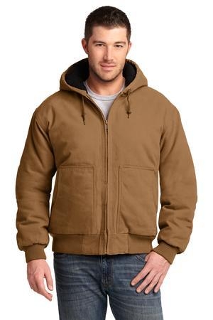 Cornerstone® Washed Duck Cloth Insulated Hooded Work Jacket