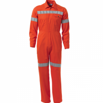 Insect Repellent Men's Lightweight Cotton Coverall with Hi-Vis