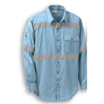 Insect Repellent Men’s Twill Work Shirt with Hi-Vis