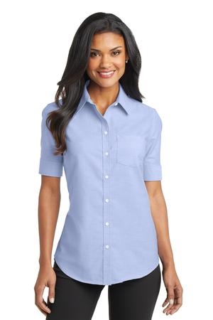 Port Authority® SuperPro® Ladies Short Sleeve Oxford Shirt