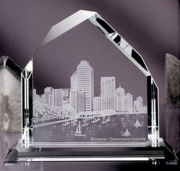 Dartmoor Peak Award - Jade Glass (6 3/4"x8"x4")