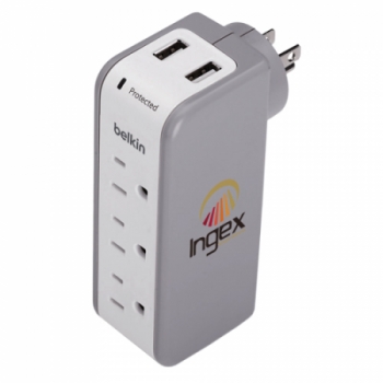 Belkin SurgePlus 3 Outlet Mini Surge Protector w/Dual USB Ports