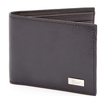 RFID Blocking Saffiano Leather Men's Hipster Bifold Credit Card Front Pocket Wallet