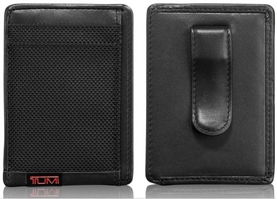 Tumi id lock outlet money clip card case