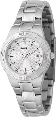 Fossil Ladies Stainless Steel Classic Sport Watch w/ Silver Dial
