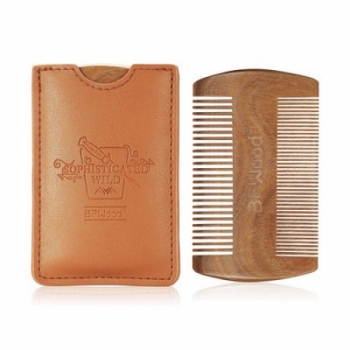 WALNUT WOOD BEARD COMB 