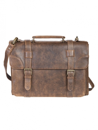 Antique Lamb Leather Satchel Briefcase