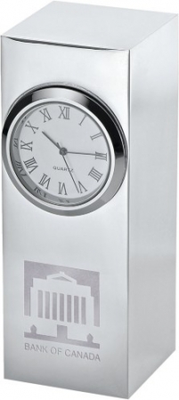 Radiance Silver Plated Column Clock