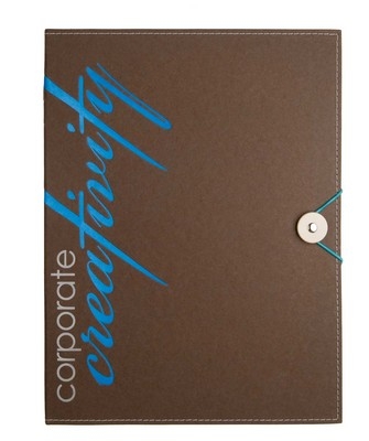 Recycled Pad Holders w/ Wood Button & Elastic Closure - 9.5"x12.5"