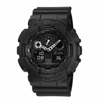 Large G-Shock Ana-Digi Watch, Black Resin Band