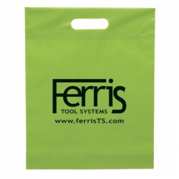 Plastic Die Cut Handle Bag-12 X 15 X 3