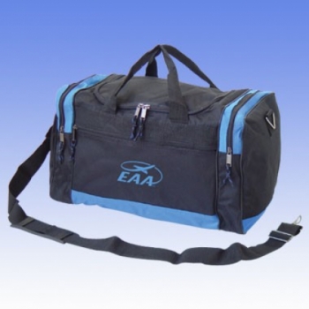 Duffel Bag (Black With Blue Trim)