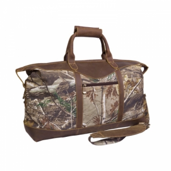 Realtree Camo Leather Duffel