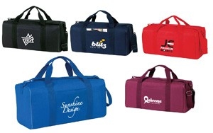 Duffel bag with webbing, detachable/adjustable shoulder strap.