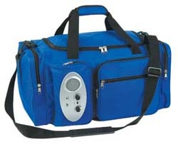 Duffel Bag w/ Radio Zipper radio pocket velcro handle adjustable strap duffle bag