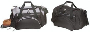 Duffel bag with U-shape large zippered main compartment