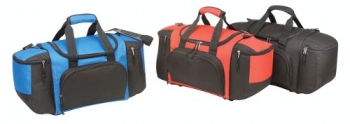 Duffel bag with U-shape large main zippered compartment